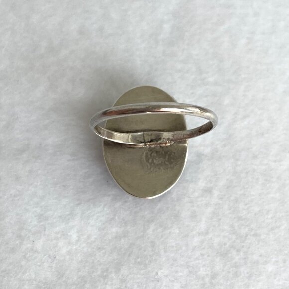 Sterling Silver 925 Oval Bezel Set 0.75" Tigers Eye Cats Eye Quartz Ring Sz 6.5 - Picture 8 of 16